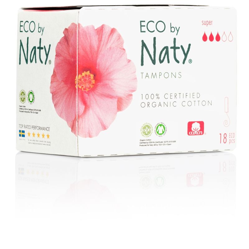 Eco by Naty Eco by Naty Tampons Super, 18 Stück je Packung - Produktbild