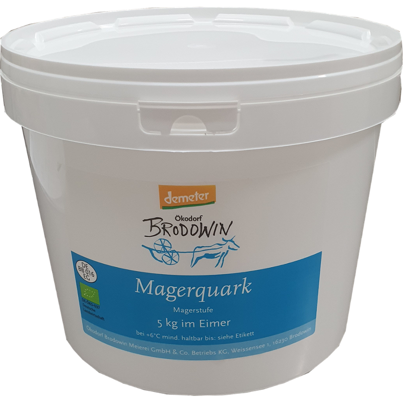 Ökodorf Brodowin Demeter Magerquark 5 KG Eimer - Produktbild