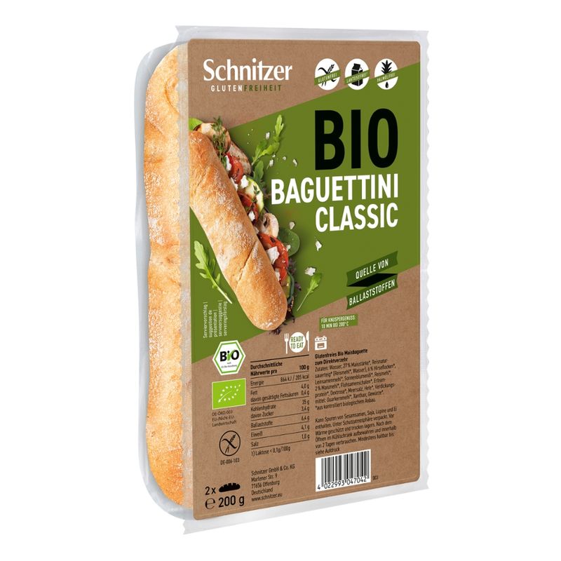 Schnitzer GLUTENFREIHEIT Bio Baguettini Classic - Produktbild