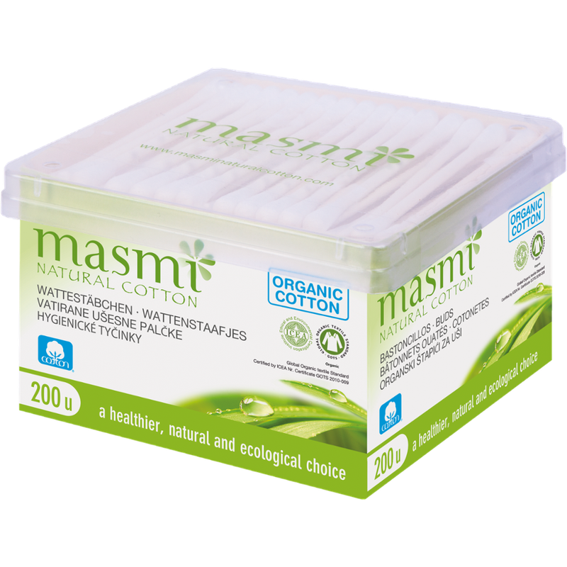 MASMI ORGANIC CARE Bio Kosmetikstäbchen mit GOTS Bio Baumwolle MASMI - Produktbild