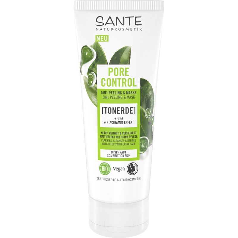 Sante Pore Control 5in1 Peeling & Maske mit Tonerde, BHA & Niacinamid Effekt - Produktbild