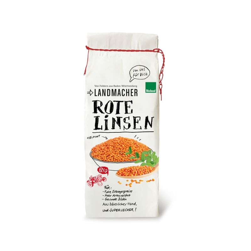 Landmacher Bio-Rote Linsen (400g), Bioland - Produktbild