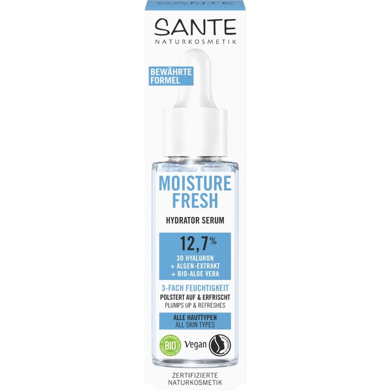 Sante Moisture Fresh Hydrator Serum mit 3D Hyaluron, Algenextrakt & Bio-Aloe Vera - Produktbild