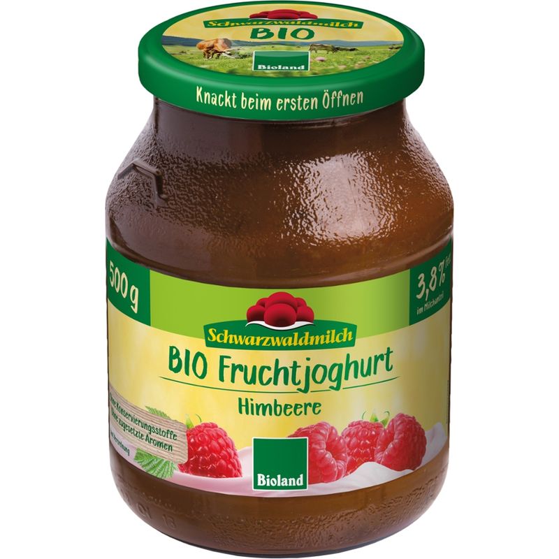 Schwarzwaldmilch BIO SWM BIO Joghurt Himbeere 3,8% 6x500G GL - Produktbild