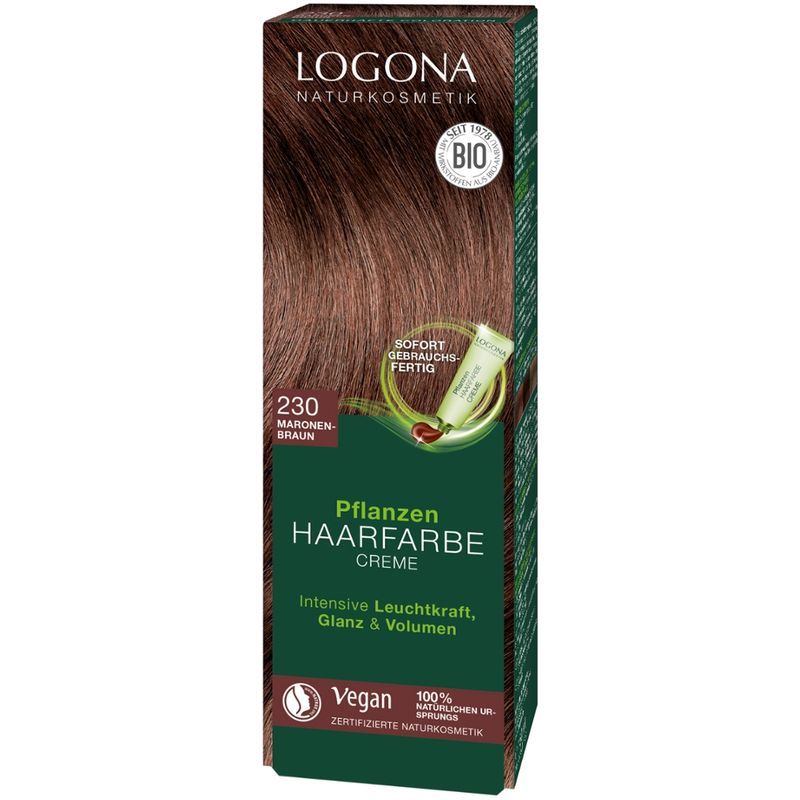 Logona Pflanzen Haarfarbe Creme 230 maronenbraun - Produktbild