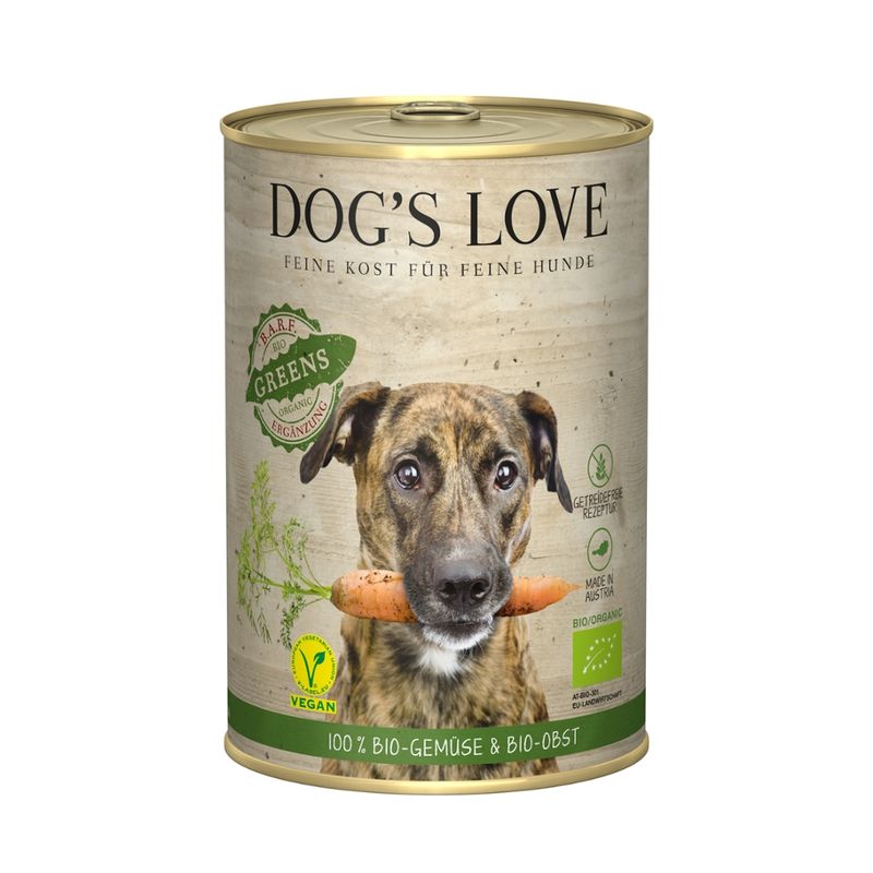 DOG'S LOVE DOG'S LOVE Adult BIO Greens mit mit Bio-Gemüse & Bio-Obst 400g - Produktbild