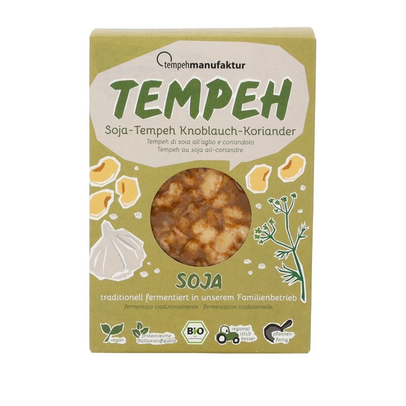 tempehmanufaktur  Tempeh Knoblauch-Koriander - die traditionelle Tempeh-Würzung - Produktbild