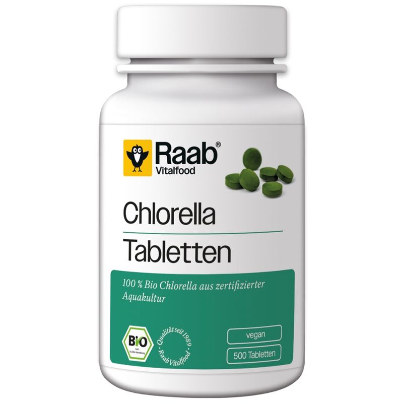 Raab Vitalfood BIO Chlorella 500 Tabletten à 400 mg - Produktbild