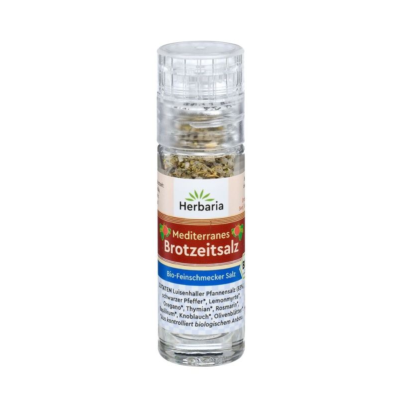 HERBARIA Mediterranes Brotzeitsalz bio Mini-Mühle - Produktbild