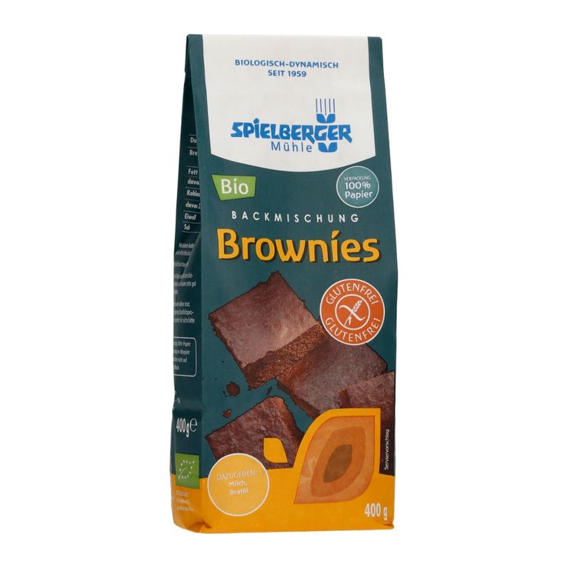 Spielberger Mühle Brownies Backmischung, glutenfrei, kbA - Produktbild