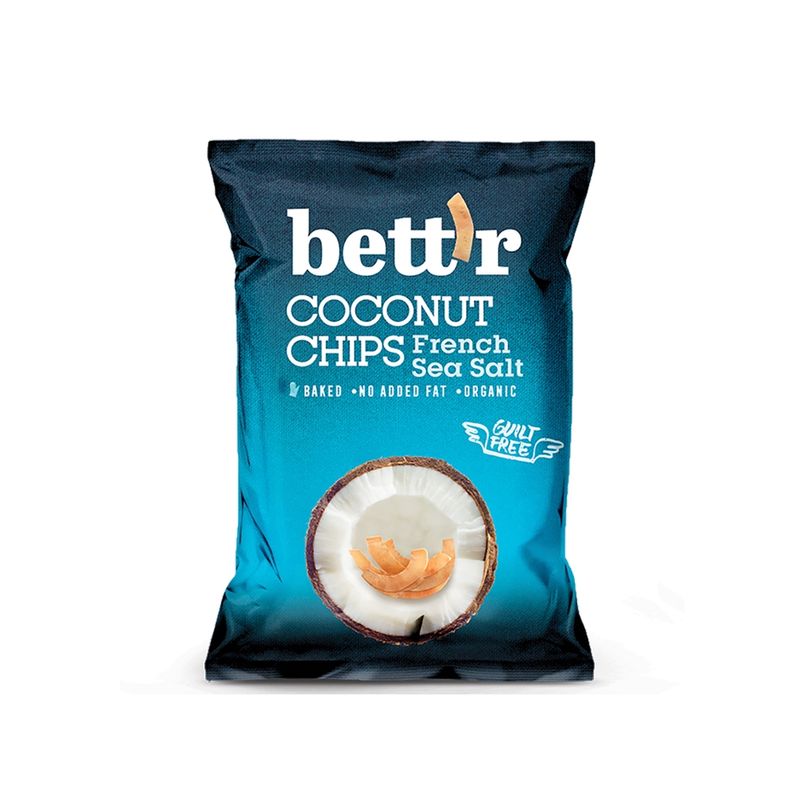 Bett'r Bio Kokosnuss-Chips mit Meersalz,  Bett’r, 40g - Produktbild