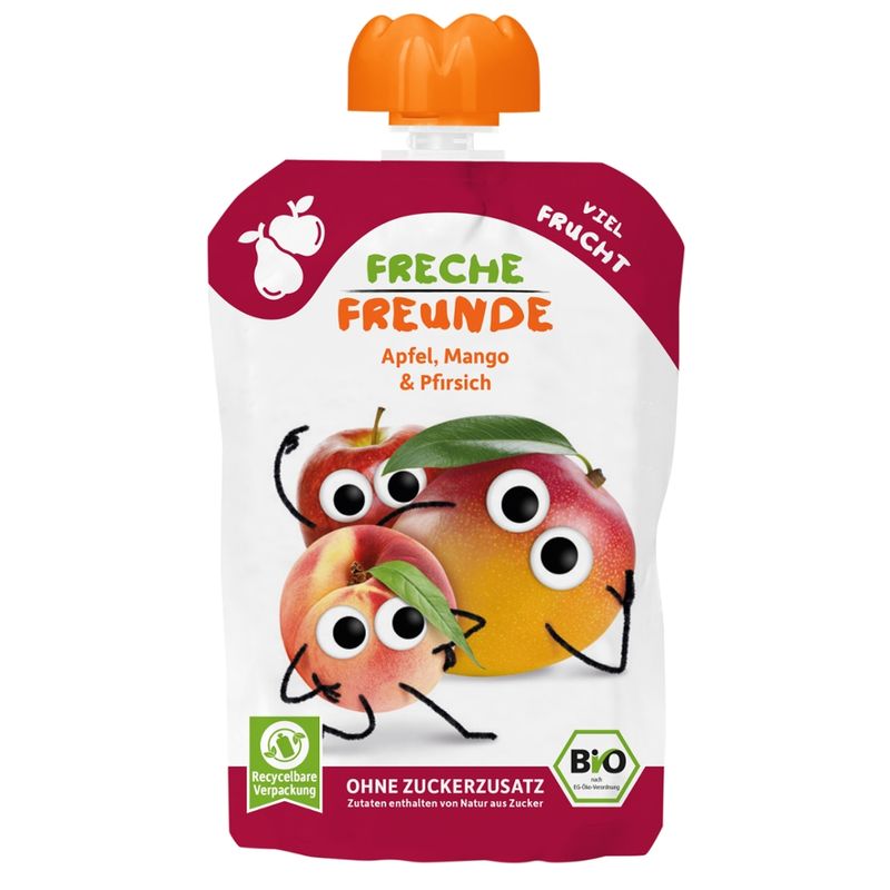 Freche Freunde Freche Freunde „Apfel, Mango & Pfirsich“ BIO - Produktbild