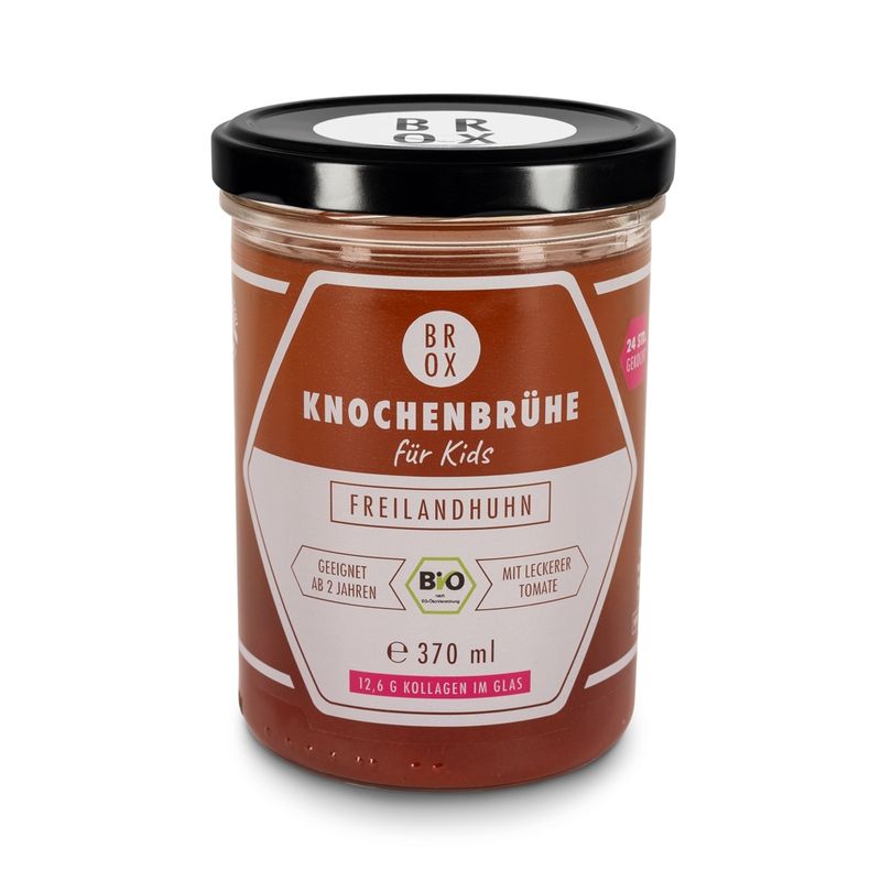 BONE BROX BROX Knochenbrühe Kids aus Bio-Freilandhühnerknochen verfeinert mit Tomate - Produktbild