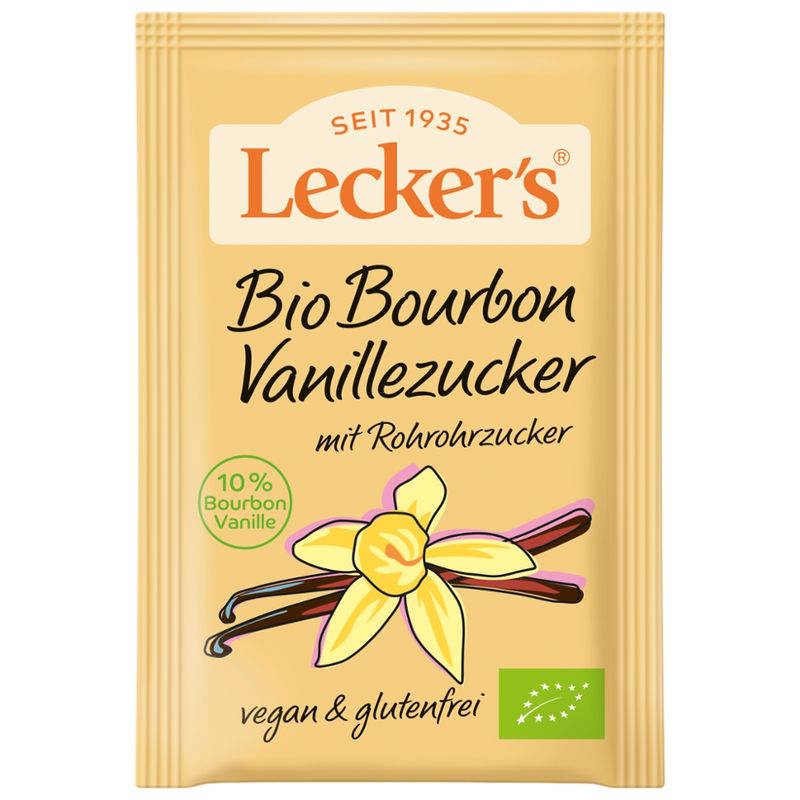 Lecker´s Bio Bourbon Vanillezucker mit Rohrohrzucker 10% Bourbon Vanille - Produktbild