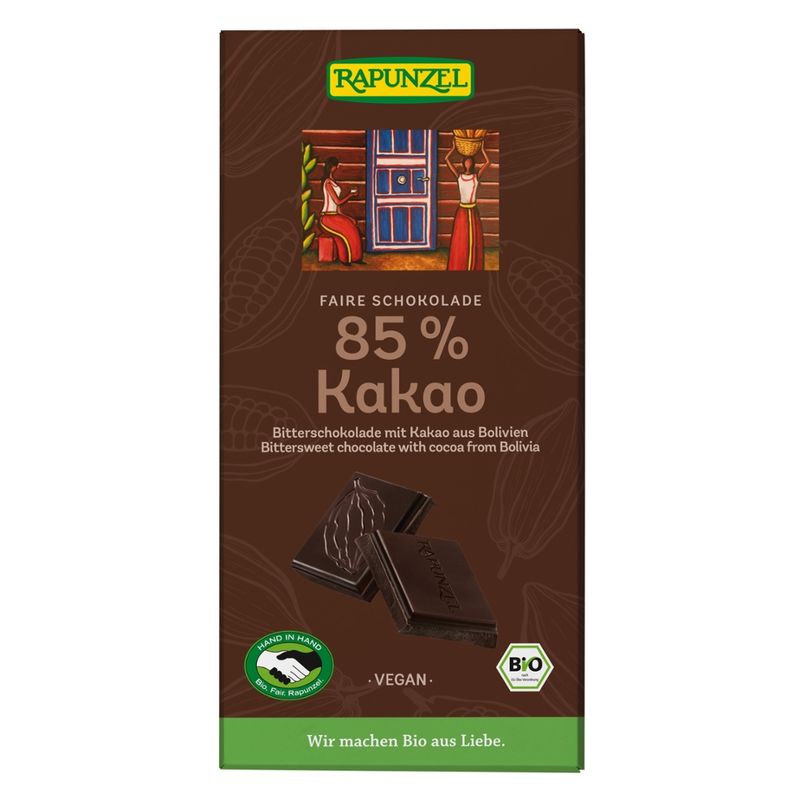 Rapunzel Bitterschokolade 85% Kakao HIH - Produktbild
