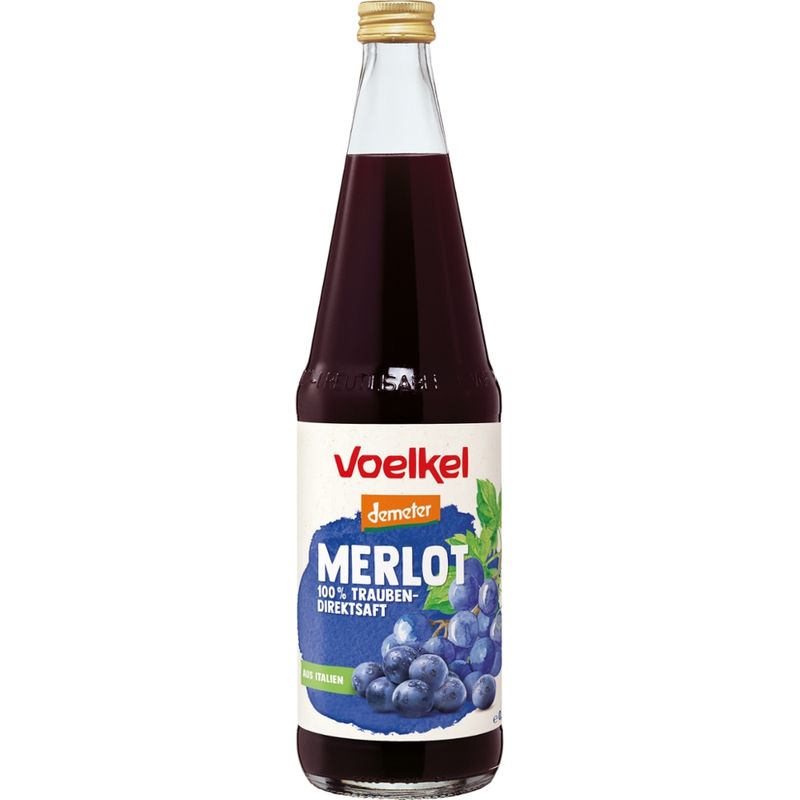 Voelkel Merlot - 100% Trauben-Direktsaft - Produktbild