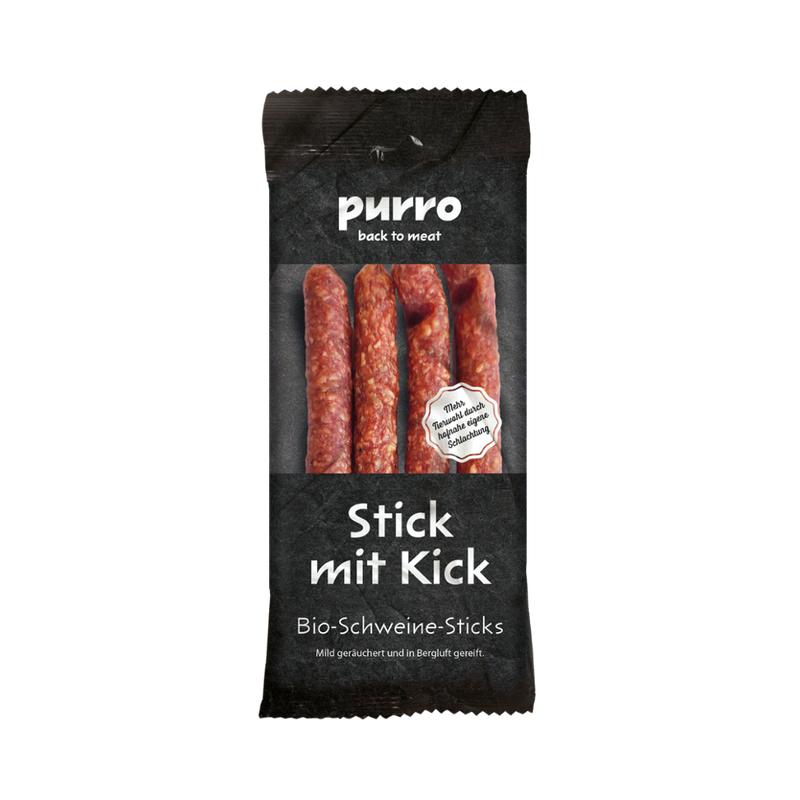 PURRO PUR BIO-Schweine-Sticks e80g GS - Produktbild