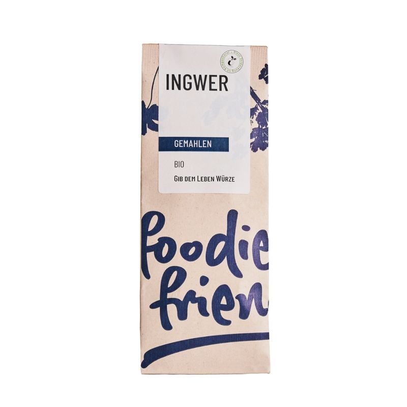 foodie & friends BIO Ingwer gemahlen in einer kompostierbaren Tüte - Produktbild