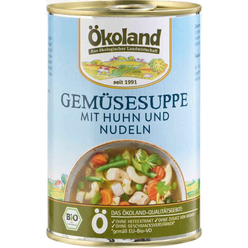 ÖKOLAND Gemüsesuppe mit Huhn - Produktbild