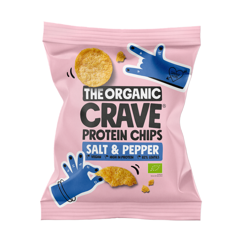 The Organic Crave The Organic Crave Protein Chips Salt & Pepper 30g - Produktbild