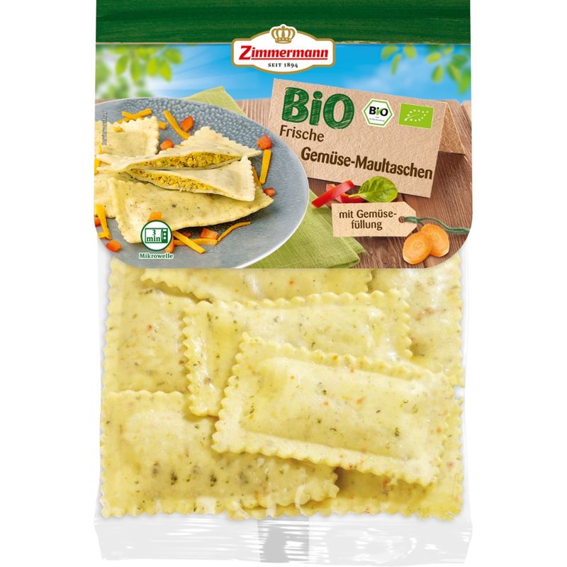 Zimmermann Frische Bio Gemüsemaultaschen - Produktbild