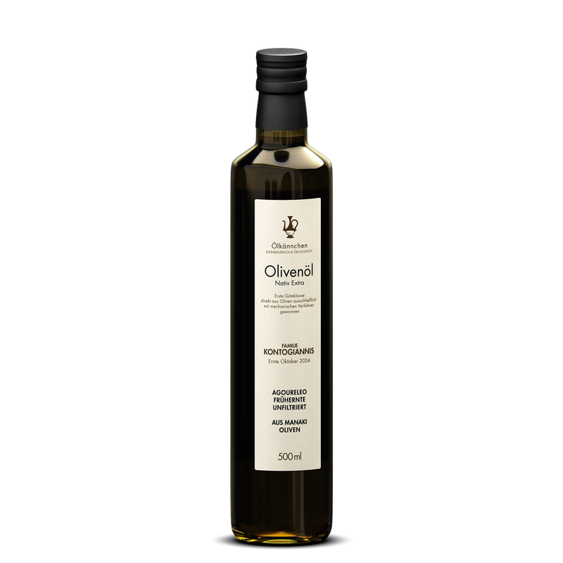 Ölkännchen Ölkännchen Familie Kontogiannis AGOURELEO, Frühöl aus Manaki Oliven, Korinth GR 500ml - Produktbild