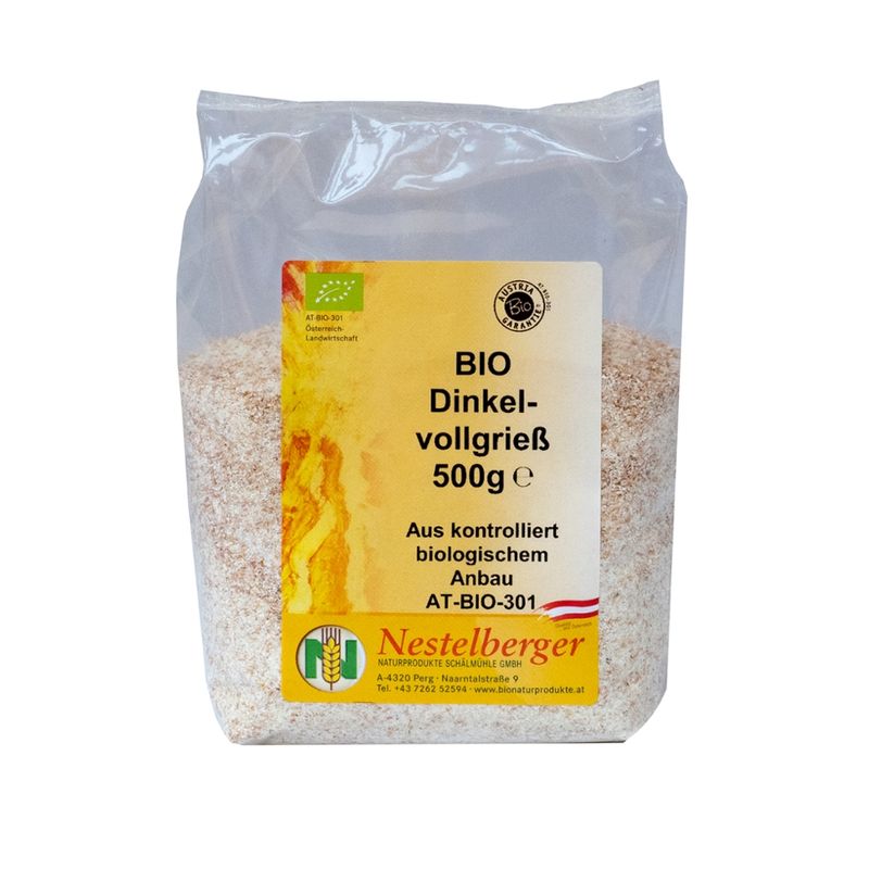 Nestelberger Bio Dinkelvollgrieß 500g - Produktbild