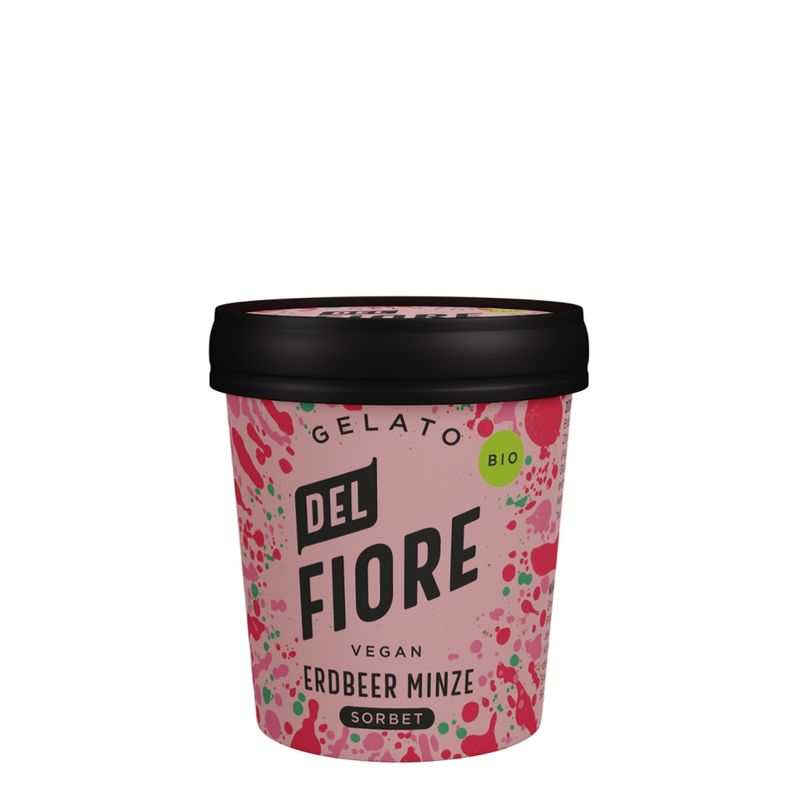 Del Fiore Gelato 130ml Del Fiore Gelato Bio Erdbeere und Minze Sorbet - Produktbild