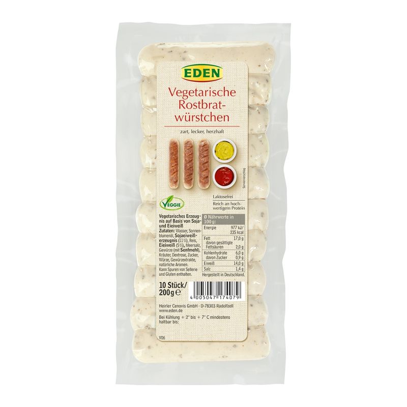 EDEN Vegetarische Rostbratwürstchen - Produktbild