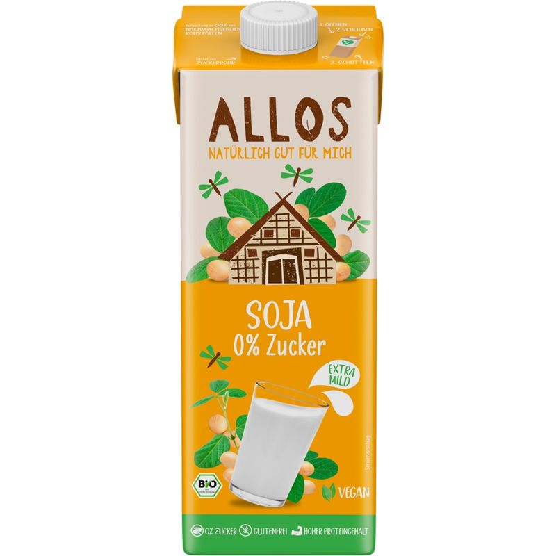 Allos Soja Drink 0% Zucker - Produktbild