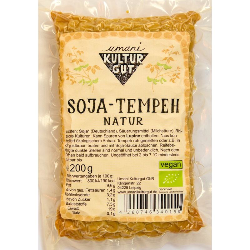 Umani Kulturgut Bio Soja-Tempeh Natur 200 g - Produktbild