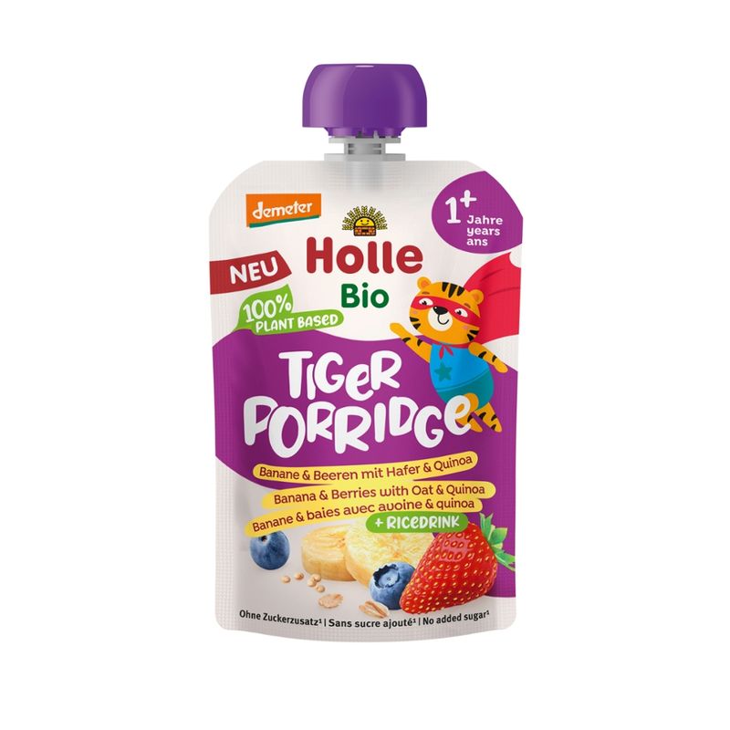 Holle  Tiger Porridge - Banane & Beeren mit Hafer & Quinoa - Produktbild