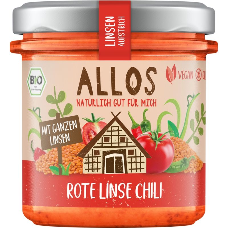 Allos Linsen Aufstrich Rote Linse Chili - Produktbild