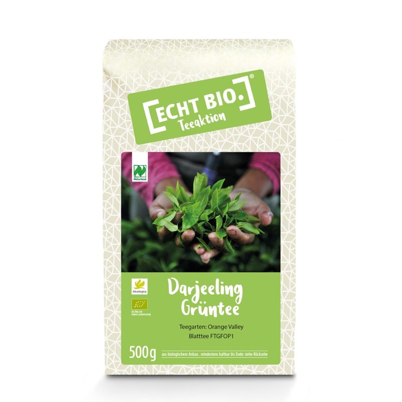 Ökotopia  Echt Bio Teeaktion Darjeeling Grüntee kbA 500kg - Produktbild