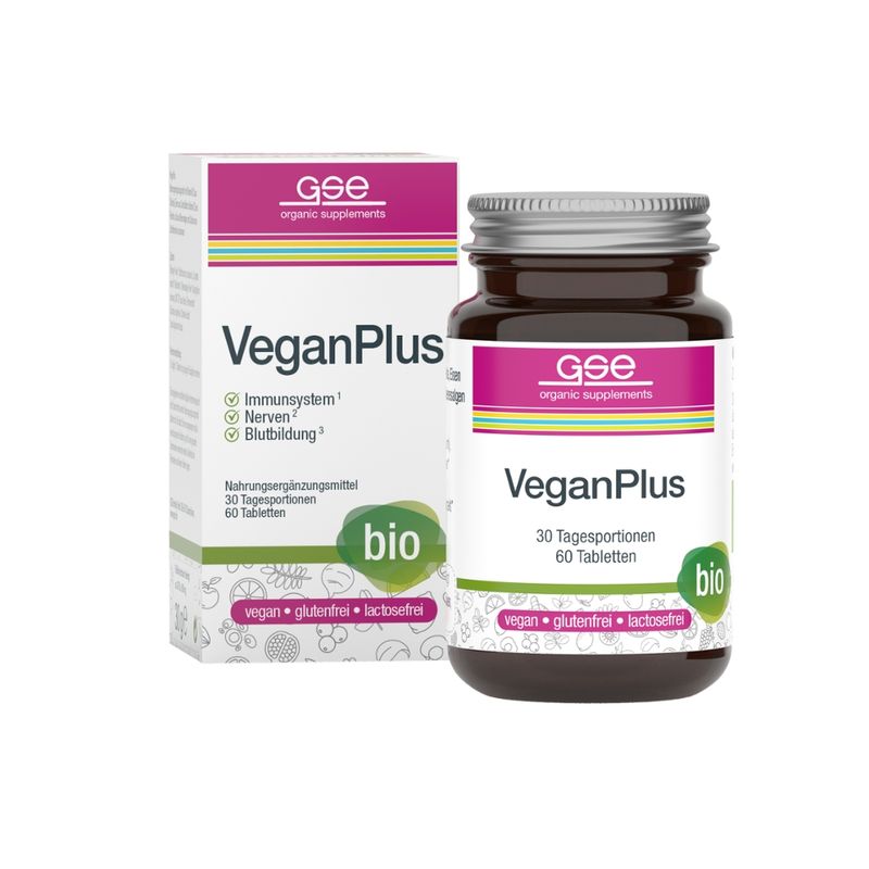 GSE  VeganPlus (Bio), 60 Tabl. à 500 mg - Produktbild