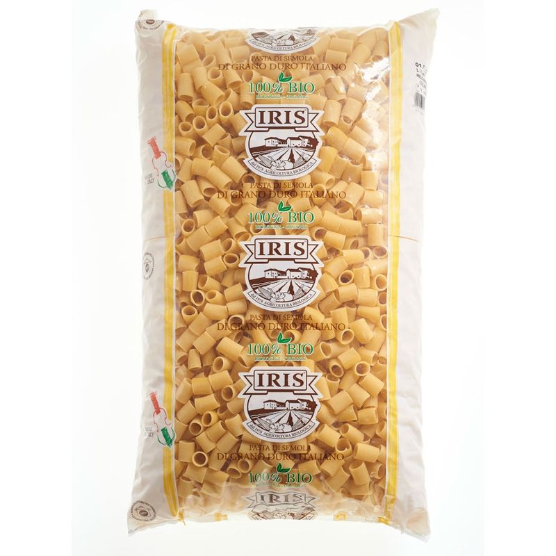 IRIS  Mezze maniche rigate  aus Hartweizen-Nudeln hell 5 kg. - Produktbild