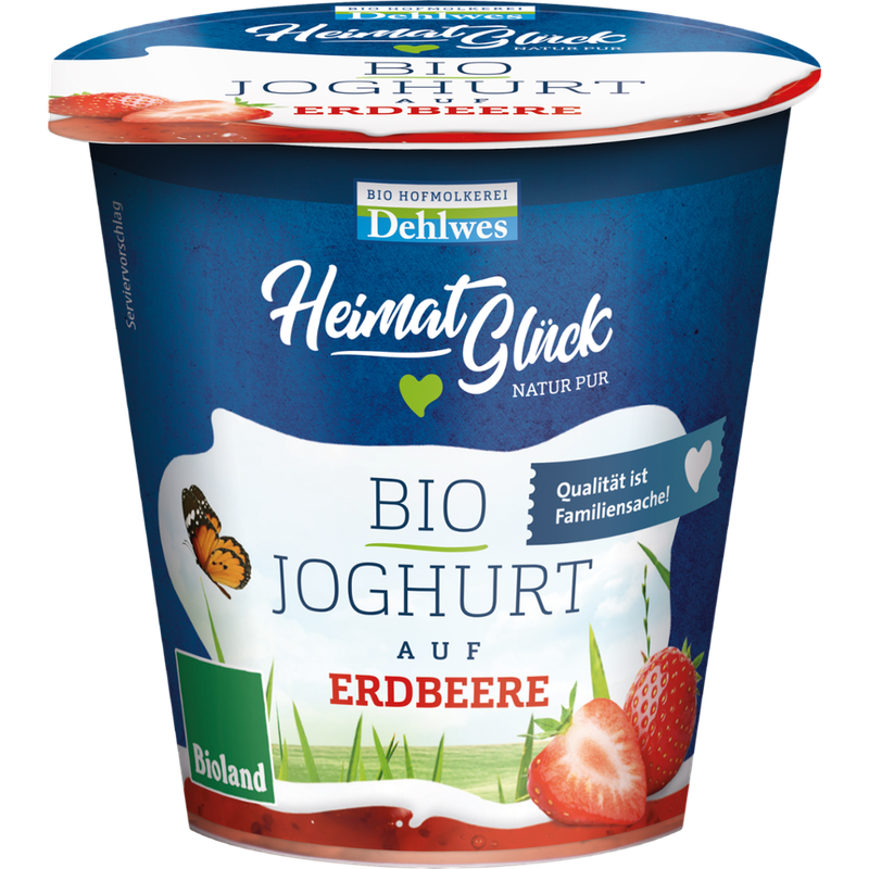 HeimatGlück BIO-Joghurt auf Erdbeere 3,5% Fett 150g - Produktbild