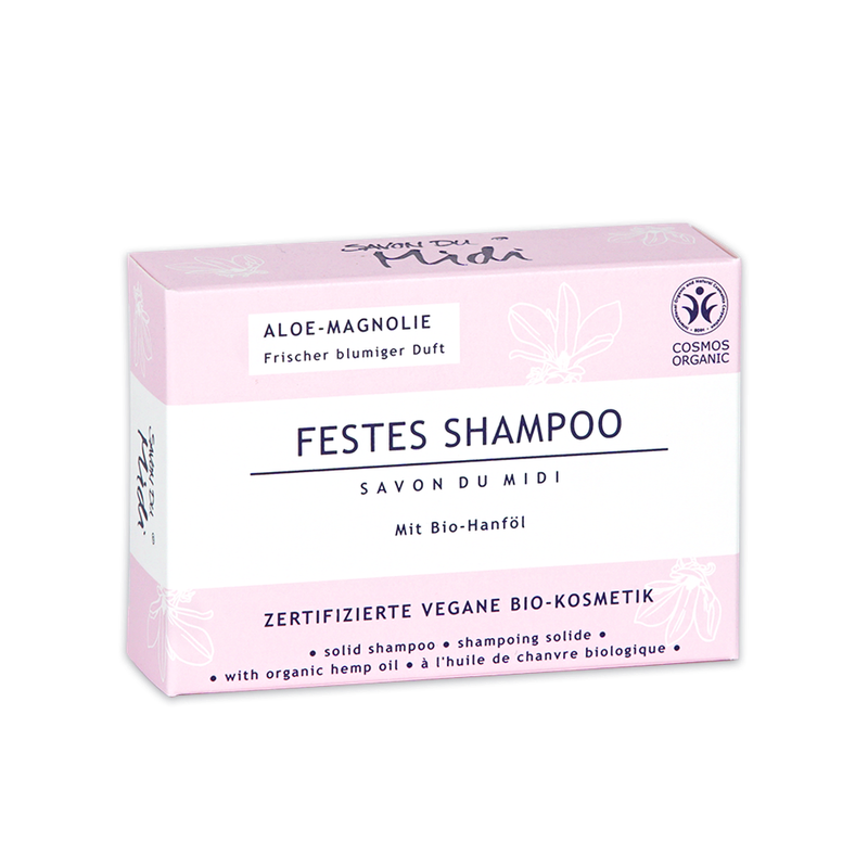 Savon du Midi Savon du Midi Festes Bio Shampoo "Aloe-Magnolie", 85g, COSMOS-ORGANIC zertifiziert - Produktbild