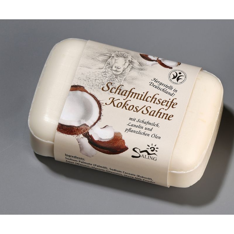 Saling Schafmilchseife Kokos/ Sahne mit Banderole - Produktbild