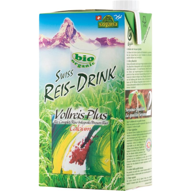 Soyana Swiss Reis-Drink Vollreis PLUS Calcium 1l - Produktbild