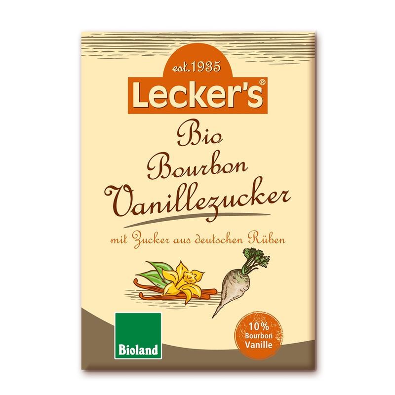 Lecker´s LECKER'S Bio Bourbon Vanillezucker mit deutschem Rübenzucker - Produktbild
