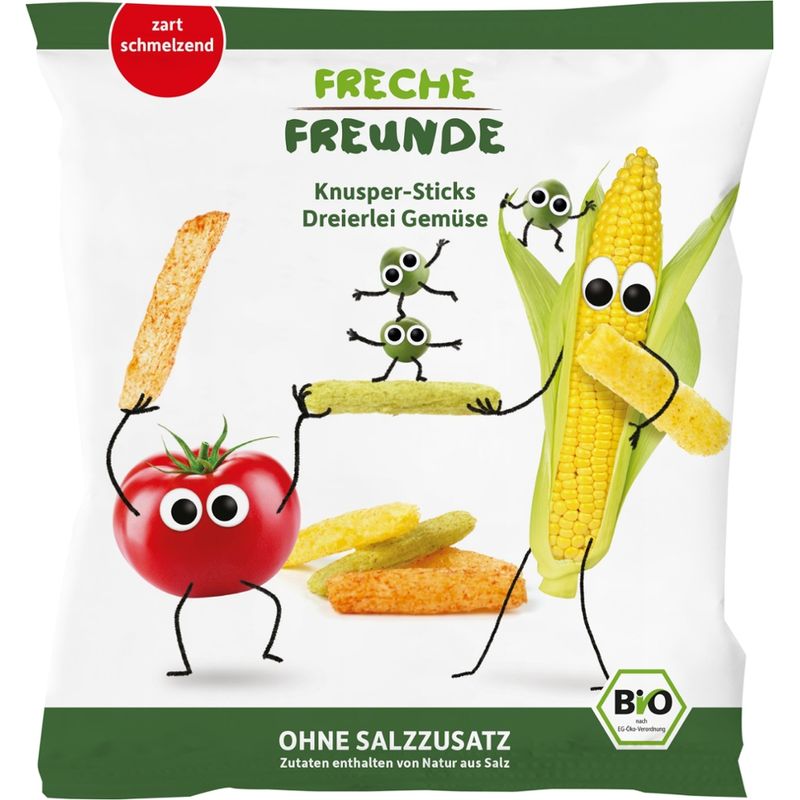 Freche Freunde Freche Freunde Bio Knusper-Sticks Dreierlei Gemüse - Produktbild