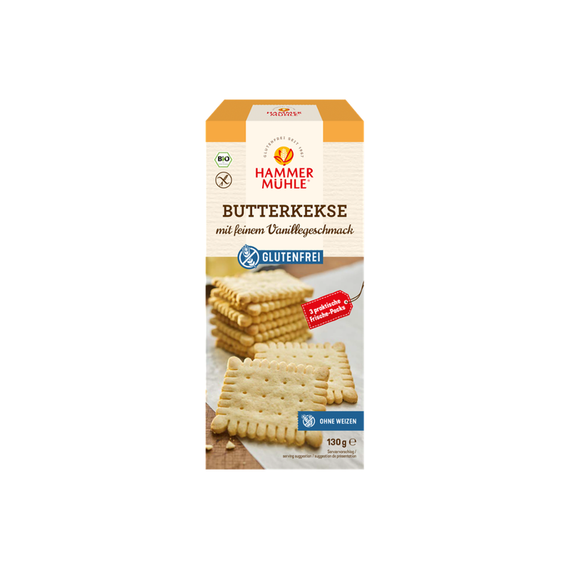 Hammermühle Bio Butterkeks mit feinem Vanillegeschmack - gf - Produktbild