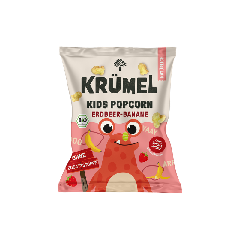 Krümel Krümel Bio Popcorn Erdbeer Banane - Produktbild