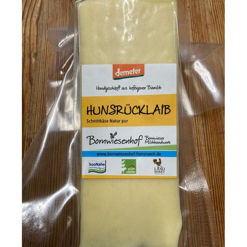 Bornwieser Milchhandwerk Hunsrücklaib, Schnittkäse natur, handverschöpft aus hofeigener Milch - Produktbild