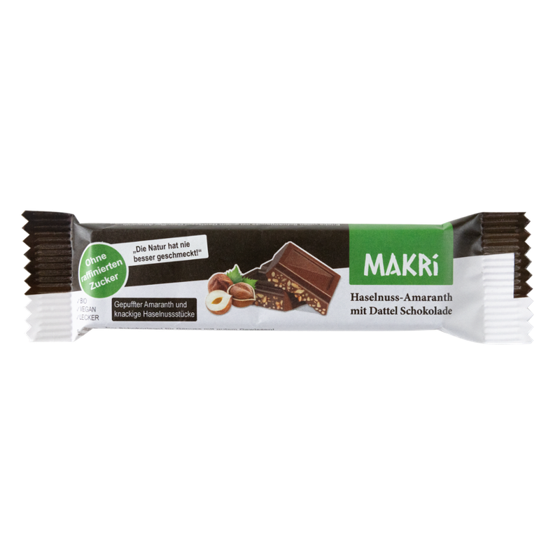 Makri Bio Schokoriegel - Haselnuss-Amaranth - Produktbild