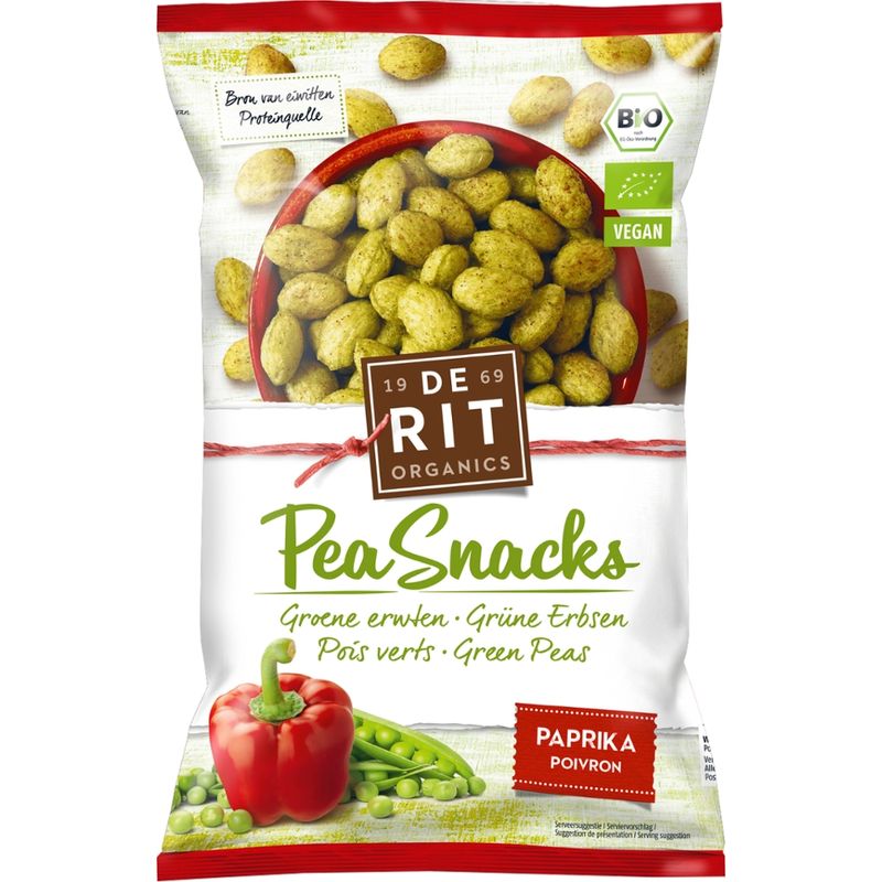 De Rit Pea Snacks Paprika - Produktbild