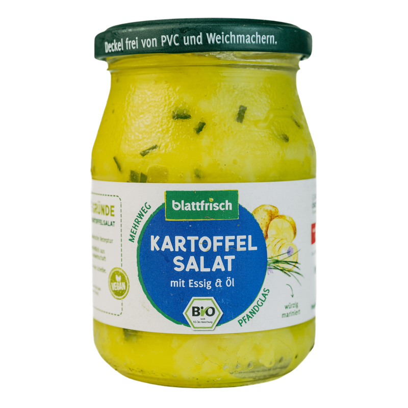 blattfrisch  Bio-Kartoffelsalat mit Essig und Öl (Pfandglas 250g) - Produktbild