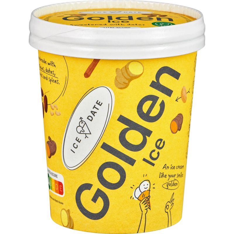 iceDate Bio-Golden Ice-Eis, laktosefrei, glutenfrei, vegan - Produktbild