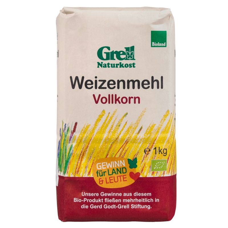 Grell Naturkost Weizenmehl Vollkorn (Bioland) - Produktbild